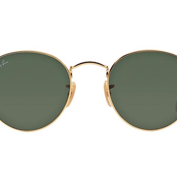 NEW RAY BAN ROUNDED GOLD SUNGLASSES RB 3447 001